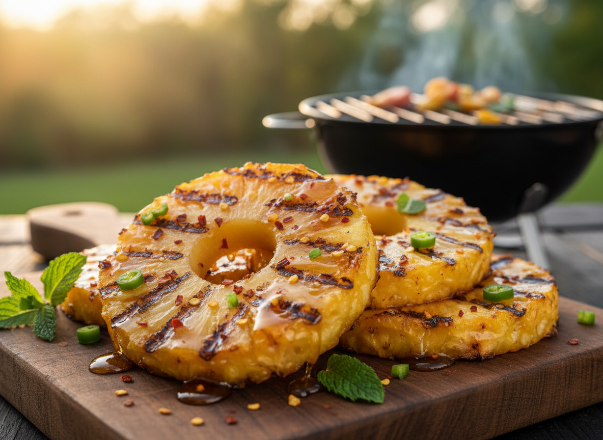 Grilled Hot Honey Pineapple